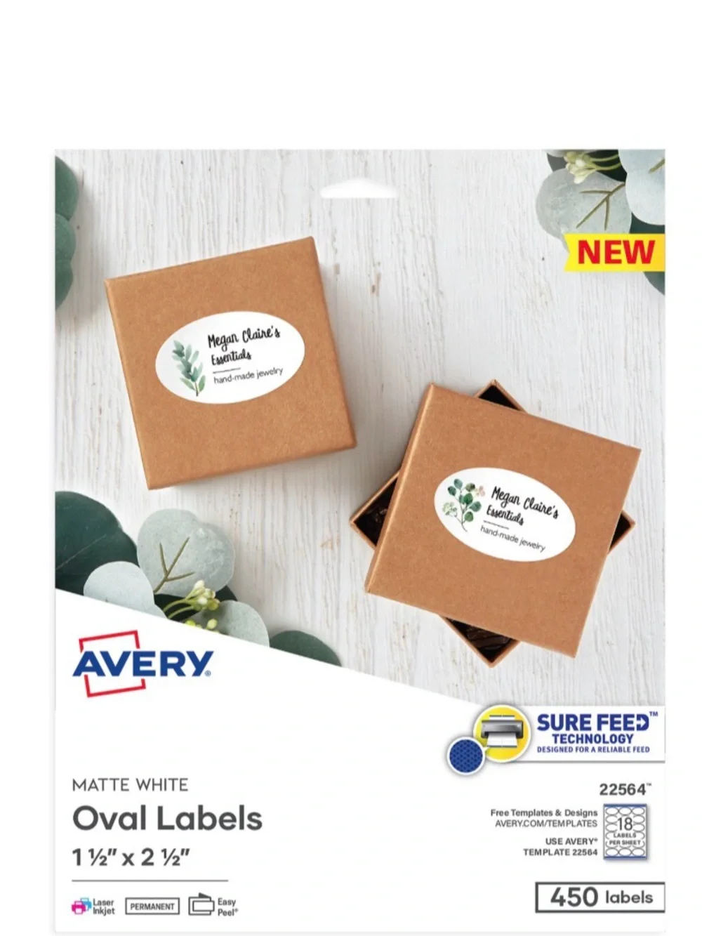 Avery Blank Oval Labels 1.5